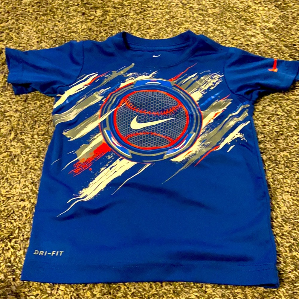 Nike boys shirt size 4 blue red white